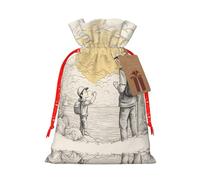Cvnbmakk Happy Fathers Day By Son Christmas Drawstring Gift Bags Large And Medium Non Woven Tote Bags Are Perfect For Holiday Parties