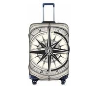Cvnbmakk Law Of The Compass Navigation 1 Print Travel Luggage Cover, Waterproof And Dustproof Protective Cover For 18-32 Inch Suitcases, White, S
