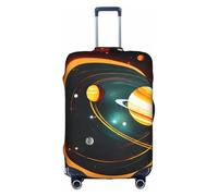 Cvnbmakk Solar System Jupiter Saturn Print Travel Luggage Cover, Waterproof And Dustproof Protective Cover For 18-32 Inch Suitcases, White, XL