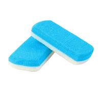 CVNRCLP 2-Pack Double-Sided Foot Pumice Stone Set - Exfoliating Foot Scrubbers for Hard Skin & Callus Removal - Volcanic Stone Rubbing Tools for Smooth Feet (Blue)