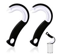 CVNRCLP 2-Pack J-Shaped Pull Tab Can Opener | Effortless Ring Pull Jar Opener for Cans, Soda, Beer, and Bottles | Nail-Friendly Kitchen Tool for Easy Opening