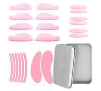 CVNRCLP 3-in-1 Lash Lift Pads - Reusable Silicone Eyelash Curling Tools for DIY Keratin Lash Perm at Home - Includes Eye Patches & Lash Lift Ribbons