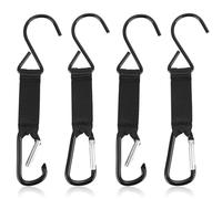 CVNRCLP 4-Pack Fence Hooks for Baseball and Softball Gear - Durable Nylon Safety Buckles & Metal Hooks for Hanging Bags and Water Cups - Ideal for Outdoor Sports
