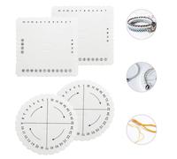 CVNRCLP 4-Pack Kumihimo Braiding Disks Set - Round & Square Foam Craft Plates for Beading, DIY Bracelets, and Jewelry Making - Ideal Knitting Tools for Craft Enthusiasts