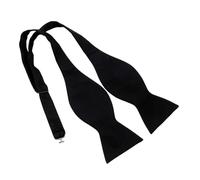 CVNRCLP Black Self Tie Bow Ties for Men Self Tie Bowtie Solid Plain Tuxedo Wedding Bowties