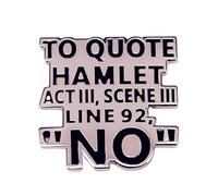 CVNRCLP Funny Literary Quote Enamel Pin - Classic Book Brooch Badge | Hard Metal Alloy Lapel Pin - Wonderful Learning Gift for Teachers & Students