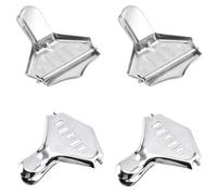 CVNRCLP Lemon Squeeze Set - 4-Pack Stainless Steel Manual Juicers for Citrus Fruits - Handheld Orange, Lime & Lemon Wedge Extractors by GOODCHANCEUK - Durable & Easy to Use Silver Juicers