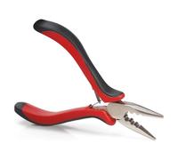 CVNRCLP Mini Needle Nose Pliers with 3 Holes and Serrated Jaws - Ideal for Micro Nano Ring Hair Extensions, Jewelry Making, Wire Bending, and Gripping Small Objects (1 Piece)