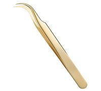 CVNRCLP Professional Lash Tweezers for Volume & Classic Applications | Non-Slip Grip, Multi-Shape Tool for Precision | Ideal for Isolation & Fan Lashes (Gold, Fan-lash-tic Volume)