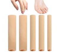 CVNRCLP Silicone Toe Protectors - 5 Cuttable Toe Tubes in 3 Sizes (S, M, L) - Cushioned Sleeves for Relief from Toe Pressure, Corns, Blisters, and Calluses