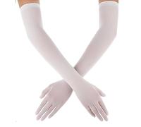 CVNRCLP Women's Long Sheer Tulle Opera Gloves - Elegant Elbow-Length Mesh for Weddings, Parties, and Halloween Costumes - 1920s Vintage Dance Accessories