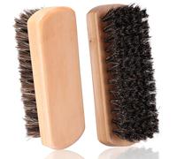 CVNRCLP Wooden Horsehair Polishing Brush - Premium Shoe Shine and Cleaning Brush for Leather Boots, Sneakers, Car Seats, Sofas, and Bags