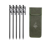 Cvoepobey 10PCS 30cm Outdoor Tent Pegs Ground Nails with Storage Bag Windproof Nails Camping Accessories Tent Fastening Black