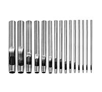 Cvoepobey 15Pc Hollow Punch Leather Hole Punch Cutter 0.5Mm-10Mm Round Punch Tool Set Leather Craft Working Kit for Leather,Watch