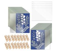 Cvoepobey 20 Sheets A5 Solar Drawing Paper Nature Printing Paper for Kids Adults Arts Crafts DIY with Clamp