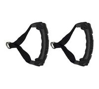 Cvoepobey 2PCS Resistance Band Handles Gym Equipment Draw Rope Grips Strength Training Rope Handles Black TPE