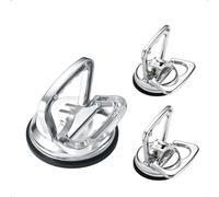 Cvoepobey 3 PCS Dent Puller Car Dent Remover Dent Removal Kit Silver Glass Suction Cup Heavy Duty Aluminum Vacuum Plate Handle Holder