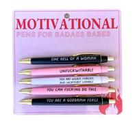 Cvoepobey 5 Piece Motivational Badass Pen Set As Shown Plastic Office Gifts Funny Daily Ballpoint Pens