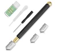 Cvoepobey Cutter 2mm-20mm & Glass Cutting Oil, Upgrade Glass Cutting Tool with Automatic Oil Feed, Glass Cutter, Easy to Use Fine Workmanship