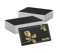 Cvoepobey DIY 100-Pack Metal Business Card Blanks, Aluminum Material for -Engraving, 0.3mm Thick, A