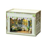 Cvoepobey DIY Book Nook Kit with 3D Puzzle Model Building Wooden Bookshelf Bookend Toy Halloween Christmas Birthday Gift MINI-112