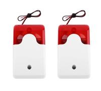 Cvoepobey Flash LED Strobe Light Wired Siren 12V Work for Burglar Alarm System Mini Strobe Siren Indicator Light Sound Alarm Siren