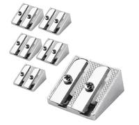 Cvoepobey Handheld Pencil Sharpeners Metal Pencil Sharpeners Colored Pencil Sharpeners with 2 Holes, Pack of 6