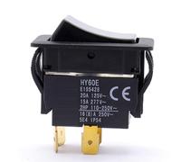 Cvoepobey HY60E 4 Pins 20A 125V/250V 2HP Industrial on Off Rocker Pushbutton Switches