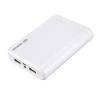 Cvoepobey Portable USB Charger 5V 2A 18650 Power Bank Battery Box For iphone6 Smartphone Colour:White