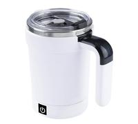 Cvoepobey Rechargeable Stainless Steel Coffee Mug - Magnetic Mixer, Electric Stirring Tumbler with Rotating Magnetic Technology