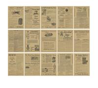 Cvoepobey Retro Handbook Material Book DIY Base Material Package Retro Inspiration Series Retro Handbook Decorative BackingPaper,E