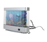 Cvoepobey Simulated Fish Tank Lamp Aquarium Tank Decorative Night Light Virtual Ocean Dynamic LED Table Lamp Room Decor UK Plug