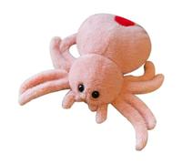 Cvoepobey Simulation Spider Jumping Spider Doll Crawling Pet Doll Plush Cute Reptile Plush Toy Super Cute Pink