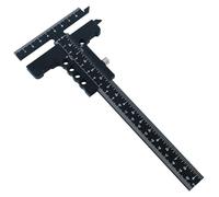 Cvoepobey T Ruler Metal Slider Ruler Accurate Woodworker Edge Ruler Angle Measurement Scribe Tool Woodworking Practical CarpenterB