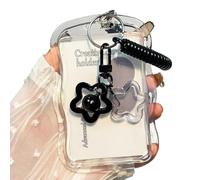 Cvoepobey Transparent Student Card Photocard Holder Keychain Photo Sleeves Bus Case Protector
