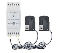 Cvoepobey Tuya Smart WiFi Energy Meter Bidirectional 2Channel Din Rail with 80A CT App Monitor Export and Import Power AC110V/240V
