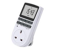 Cvoepobey Uk Plug Digital Timer Plug Socket, Electrical Programmable Plug In Timer Switch For Light, B And More, With Large Lcd Display And Anti-Theft Random Mode, 13A/2900W Max