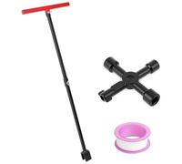 Cvoepobey Water Meter Key Main Water Shut Off Tool Valve Shutoff Key Tool for Main Water Meter