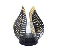 Cvoepobey Waterproof Decorations Lights Crackle Globe Glass,Metal Palm Leaf Solar Lights for Outdoor Decor on Garden