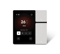 Cvoepobey WiFi Tuya Smart Touch Screen 3.5 Inch WiFi Panel Scene Switch Central Controller forIntelligent Home Automation White