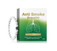 CVOPQBNY Anti-Smoke Bracelet, Handmade Natural Healing Gemstone Beaded Bracelet, Reduce the Urge to Smoke, Relieves Anxiety & Withdrawal Stress, Energy Bracelets for Women Men (White)
