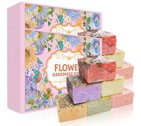 CVOPQBNY Natural Soap Bar Gift Sets for Women, Flower Scents Wash Soaps for Face & Body, Gentle Cleansing Hydrating & Nourishing Bath Soap for Smooth Skin (100g*6, 2)