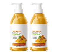 CVOPQBNY Turmeric Exfoliating Body Shower Gel, Turmeric Body Wash, Smooth Skin and Moisturizing Liquid Soap, Moisturizing Exfoliating Cleansing Shower Gel for Women Men (2)