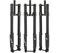 CVQJL Mountain Bike Suspension Inverted Fork 26 27.5 29 DH MTB Air Travel 160Mm Adjustable Rebound Double Shoulder Straight Front Manual Lockout 15 * 110Mm Boost