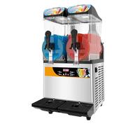 CVS Commercial Slush Machine Frozen Ice Drink Twin Tank Machine | 650W R290 Compressor Frozen Drink Maker 220V/50Hz Slushie Maker Machine for Bars, Cafes, Hotels (2 Tank)