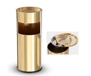 CVS2020.COM 30L Standing Ashtray Cigarette Bin - Outdoor Stainless Steel Smoking Waste Receptacle, Weather-Resistant Floor Standing Commercial Ash Tray for Entrances, Offices, Hotels & Public Areas