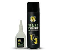 CVS2020.COM Super Glue with Activator Spray Set, 100g Glue + 500ml Aerosol Activator - Fast-Acting MDF Adhesive Kit for Wood, Plastic, Rubber, Metal, Glass - Instant Bonding for DIY & Professional Use