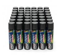 CVS2020.COM Universal Acrylic Black Spray Paint 48x 300ml - Fast Drying Solvent-Based Aerosol for Wood Plastic Glass - UV Resistant, Weatherproof, Rust Protection for Interior & Exterior Use(48)