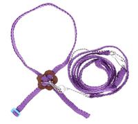 CVUTOVO 1.2m Adjustable Reptile Lizard Harness Leash for Small Animals with Nylon and Metal Material, Training Harness for Outdoor Walk and Walking in Purple Random Color