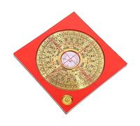 CVUTOVO 1 Set Chinese Compass Portable Copper Luo Pan with Traditional Markings for Feng Shui Interpretation Lightweight Bagua Compass for Outdoor Navigation and Decor